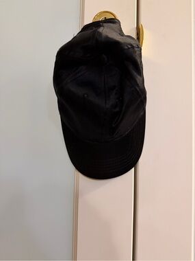 Classic Black Satin Baseball Cap